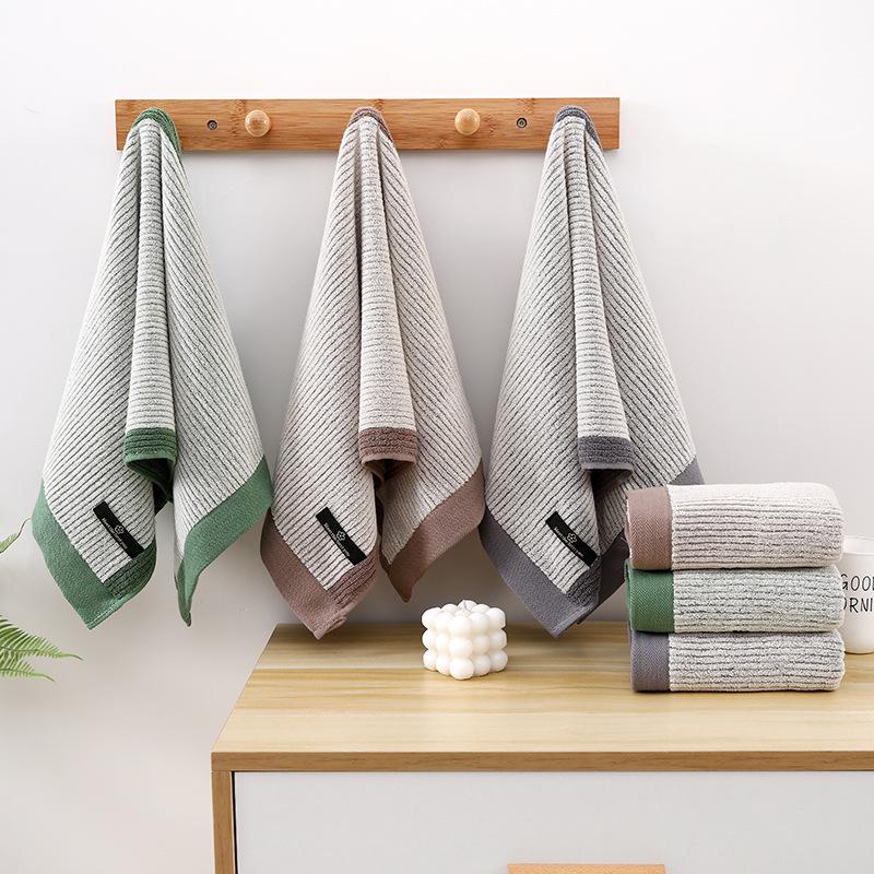 Thickened Pure Cotton Embroidered Bath & Face Towel - Highly Absorbent, Perfect for Home Use or Gifts