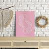 Framed - Cheetah Animal Printed Pink Canvas Wall Art Poster Full of Vitality Decorative Mural Poster Including Hanging Hardware
