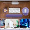 MOSISO Wrist Rest Support for Mouse Pad Keyboard Circular Curve Ergonomic Pain Relief Easy Typing Pad with Raised Memory Foam & Set, Non-Slip Base,