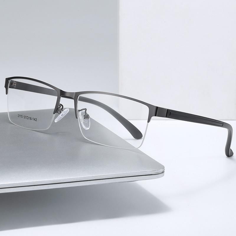 Semi-Rimless Steampunk Shortsighted Prescription Glasses Women Men Anti Blue Rays Computer Myopia Spectacles 0 -0.5 -0.75 To -6