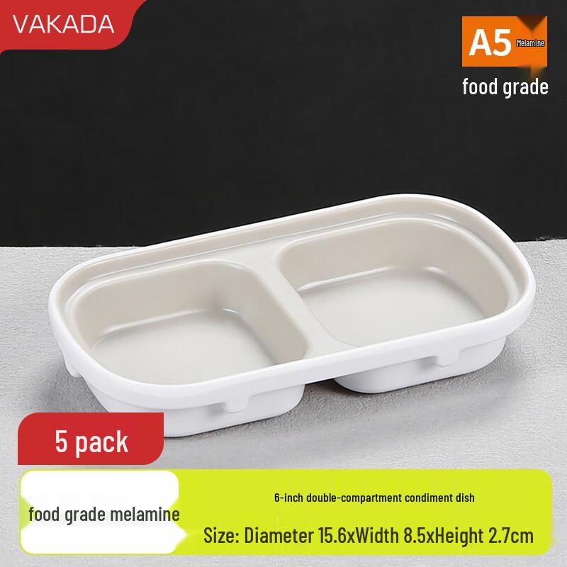 VAKADA Melamine Round Rice Bowls, 5-Pack