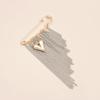 Exaggerated Multi Layer Chain Tassel Brooch for Women Men Punk Metal Heart Tassel Brooches Suit Jeans Jewelry Accessories