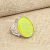Unique Yellow Triplet Opal Gemstone 925 Sterling Silver Handmade Designer Ring Jewelry