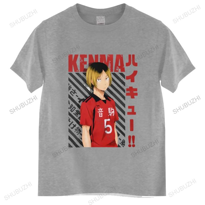 

Мужская футболка Haikyuu Мультяшный бренд Короткий рукав Смешная японская аниме Уличная одежда Харадзюку Кенма Графическая футболка Одежда S