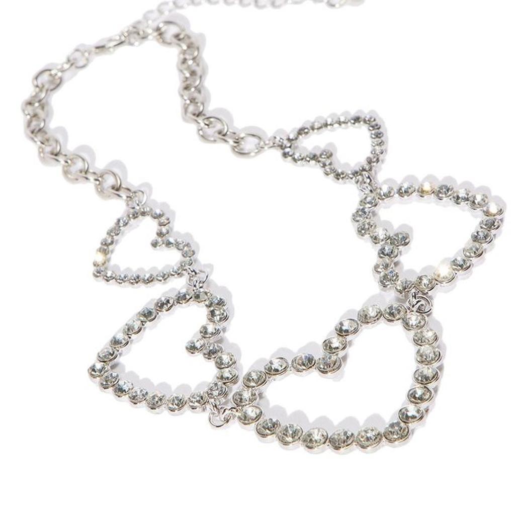 Cross -border European and American New Sexy Love Rhinestones Necklace