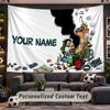 Gaston Lagaffe Personalized Tapestry Support Custom Name, Wall Art Home Decoration