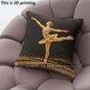 Golden Figure Skating Mosaic Throw Pillow Covers Pattern Cushion Cover Suitable For Sofa Bedroom Car Pillow Cover