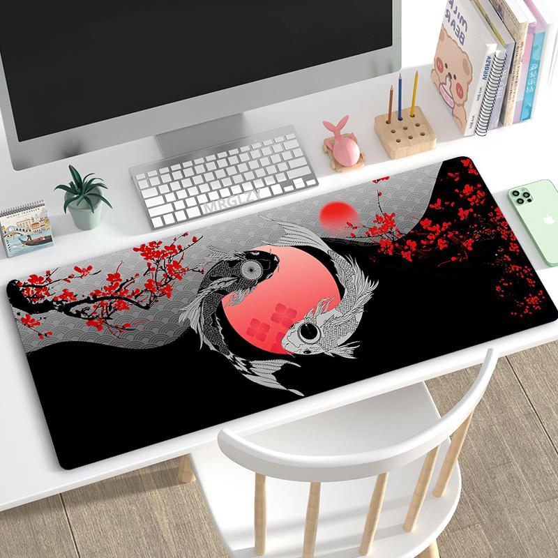 Koi Gaming Mouse Pads Large Gamer Mousepads Taichi Neutral Table Mats Computer Mousepad Company Big Desk Pad 100x50cm  Mouse Mat