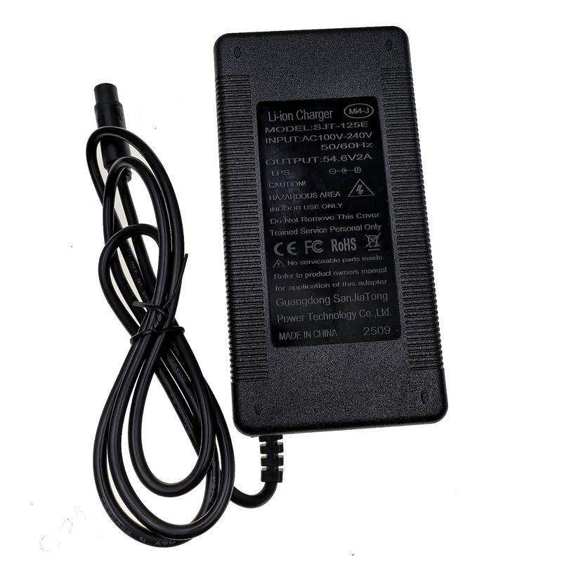 54.6V 2A charger for 48v 13S Li-ion battery 18650 battery pack with MI4-Julet 3105 connector