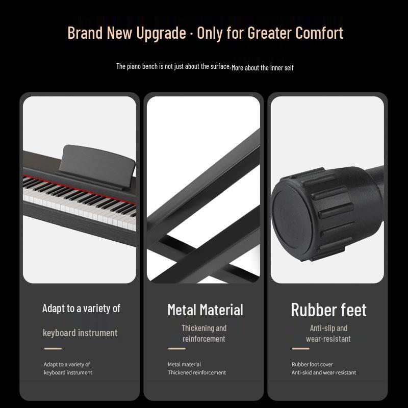 Double-Tube Piano Stand & Electronic Keyboard X-Type Bracket