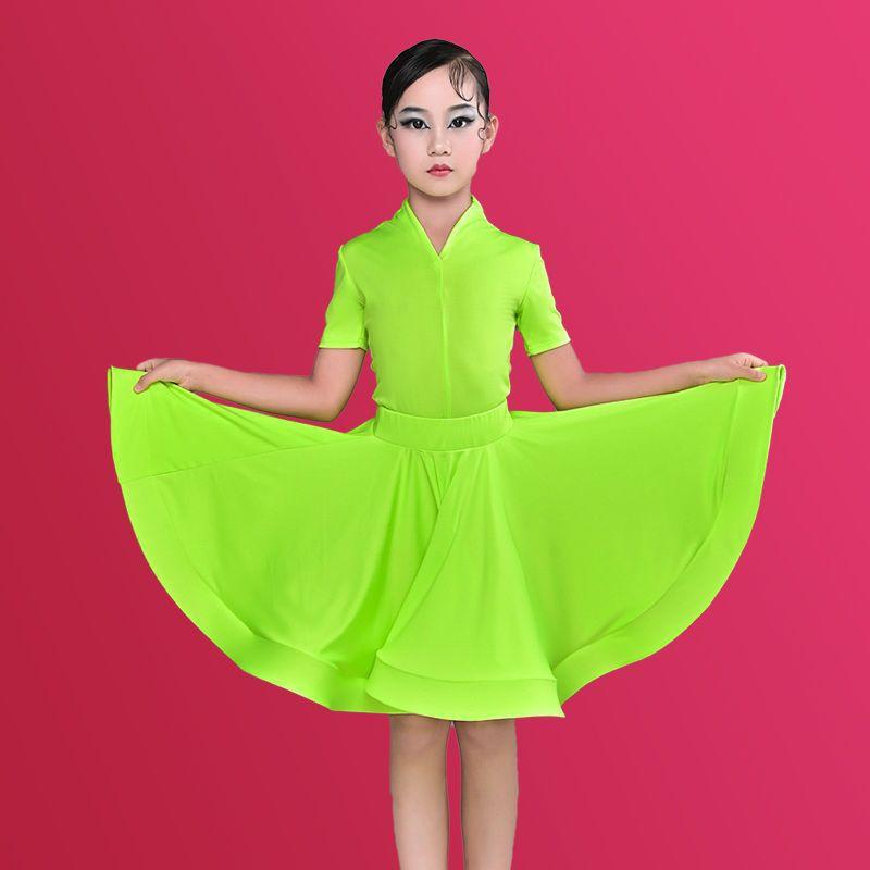 Girl Latin Dance Training Costume Children's Performance Costume Competition Regulations Latin Dance Dress