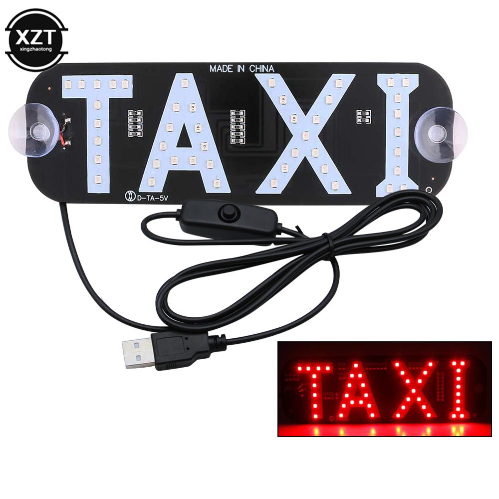 NOVÁ 12V LED lampa pro auto taxi na čelní sklo, světlo taxi, lampa na SPZ, energeticky úsporná, s dlouhou životností, USB kabel s vypínačem, stropní světla 6