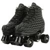 Pattini a Rotelle Quad a Doppia Fila per Adulti 4 Pezzi Ruote Pattini a Rotelle Quad Luminose Scarpe da Ginnastica per Pattinaggio all'Aperto per Principianti 37-45