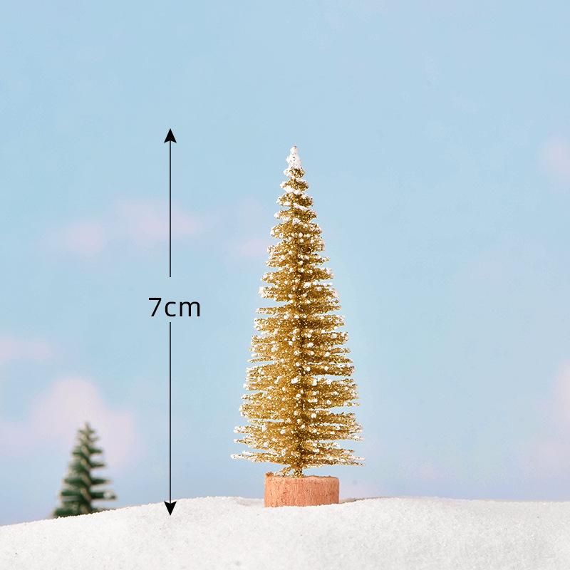 10pcs Mini Christmas Tree Pine Tree DIY Christmas Decorations For Home Table Navidad Xmas Ornaments New Year Decor Kids Gift