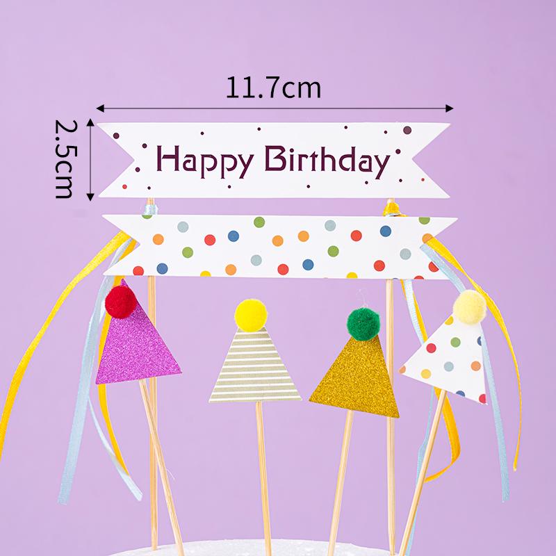 Colorful Macaron Cartoon Birthday Candle Decorations