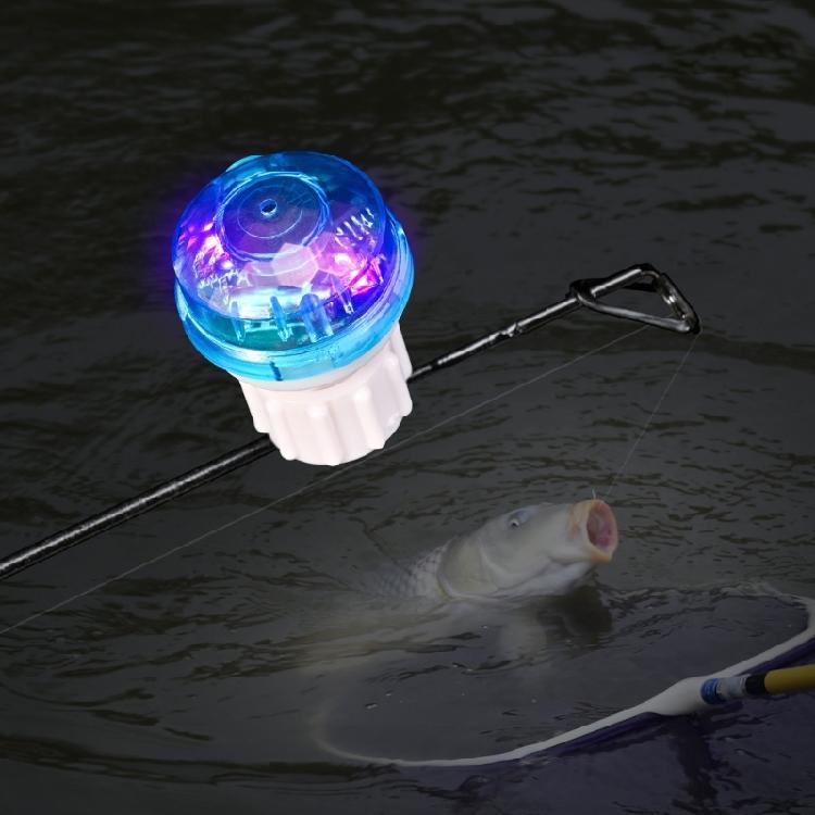 Luce di allarme per abboccate da pesca Indicatore luminoso di allarme per canna da pesca Punta della canna da pesca Luce di allarme per abboccate da pesca per la pesca notturna