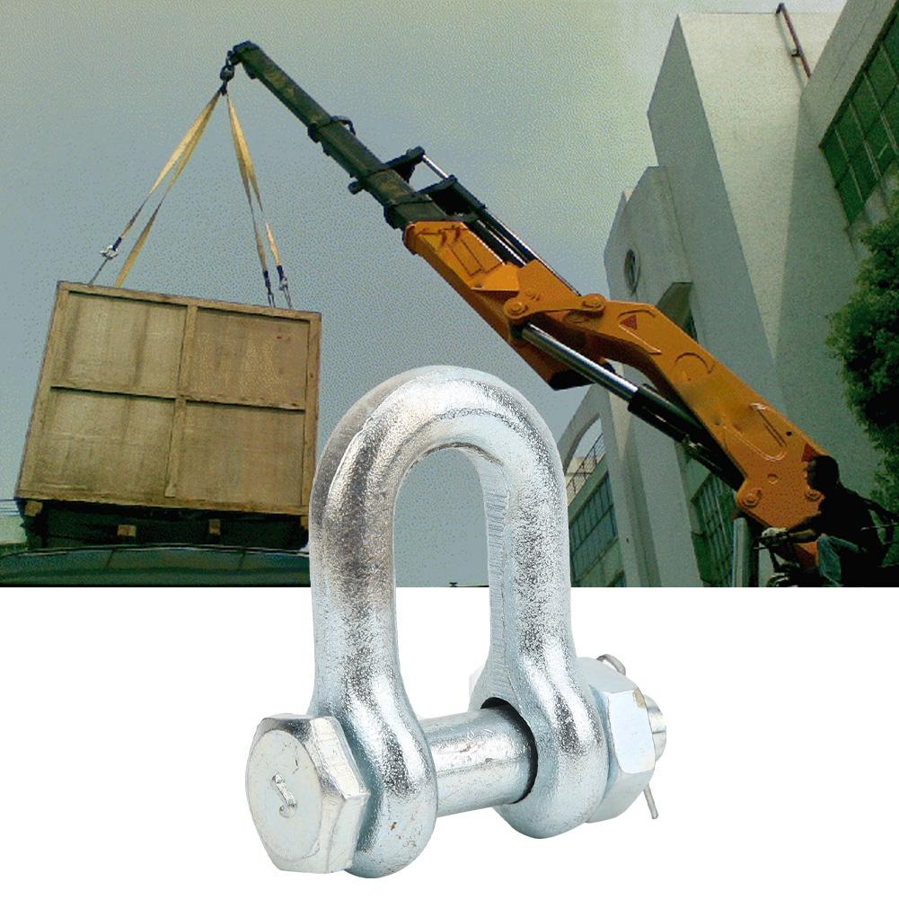 Ankerschäkel Schwerlastlegierter Stahl Verzinkt Bügelform mit Mutter Hebezeugteile 2 Stück 2T
