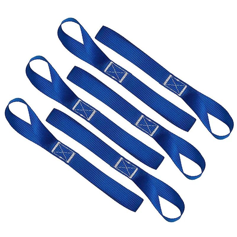 6pcs Soft Loop Tie Down Straps For Securing Cargo ATV UTV Motorcycles Scooters Dirt Bikes Lawn Garden Equipment 15.9inch/40.5cm