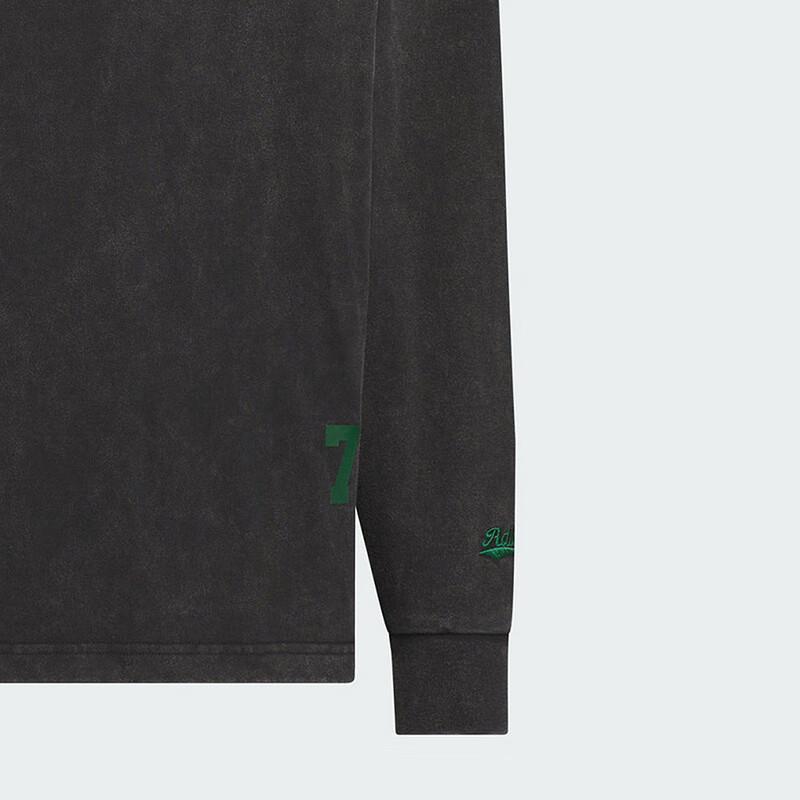 Adidas Originals Retrowashed Basketball Street Top Logo Crew Neck Long Sleeve T-Shirt Men tops Black JN0777