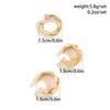 Set da 3 Pezzi Orecchini a Clip Metallici Chunky Senza Foratura Orecchini Geometrici Ear Cuff per Donne Ragazze Gioielli Y2K alla Moda