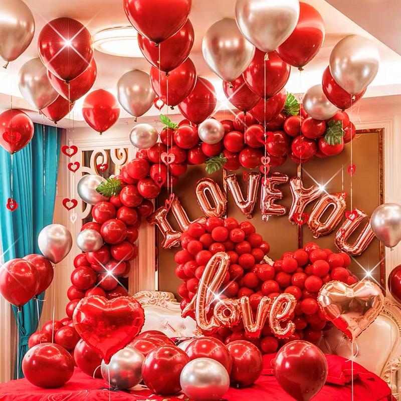 Engagement Proposal Balloon Wedding Announcement Wedding Ball Set Scene Decoration Arrangement Men And Women New Wedding Room Supplies