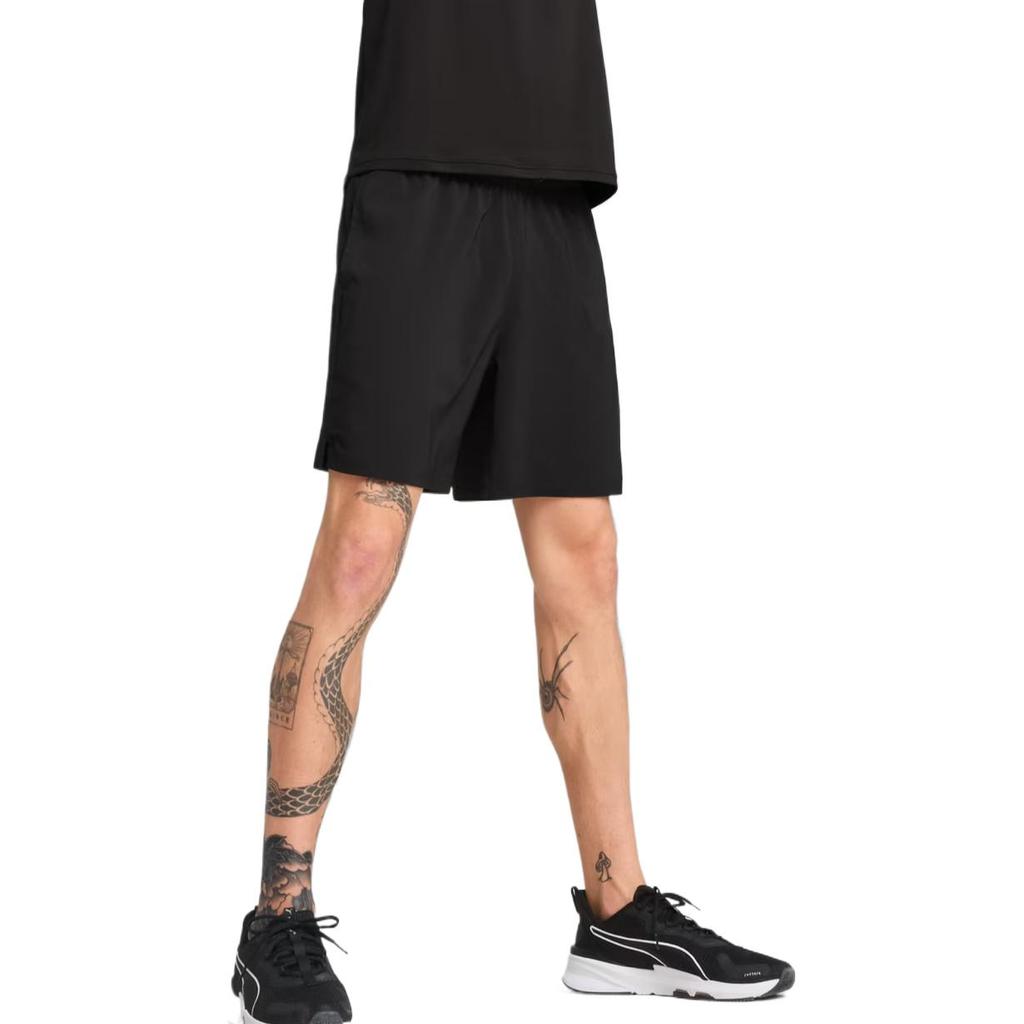 Puma Essentials Elastic Waist Solid Color Comfortable Five-Point Casual Shorts Men Shorts Black 525910-01
