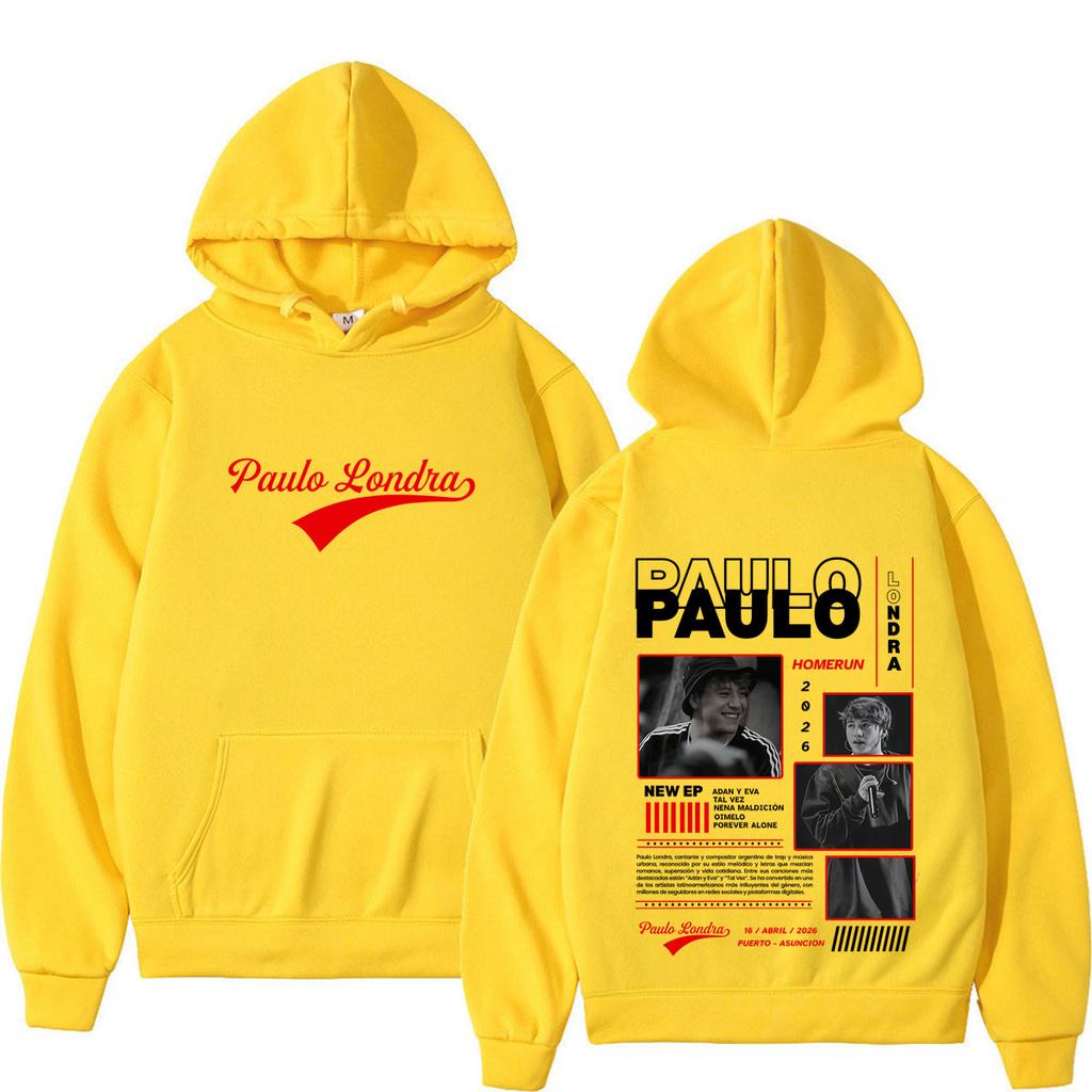 Singer Paulo Londra Album Tour Graphics Hoodie Men Women Aesthetic Trend Sweatshirts Winter Long Sleeves