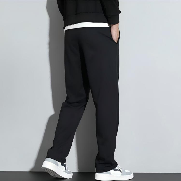 Li Ning Sports Fashion Series Versatile Straight Leg Comfortable Casual Pants Men bottoms AYKU589-2