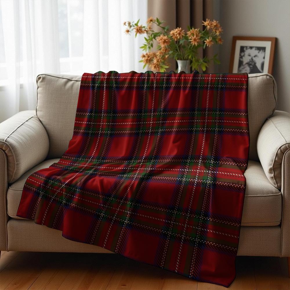 Vintage Peony Wavy Stripe Anime Cartoon Flannel Blanket Soft Warm Throw for Bedroom Sofa Car Kids Holiday Gift