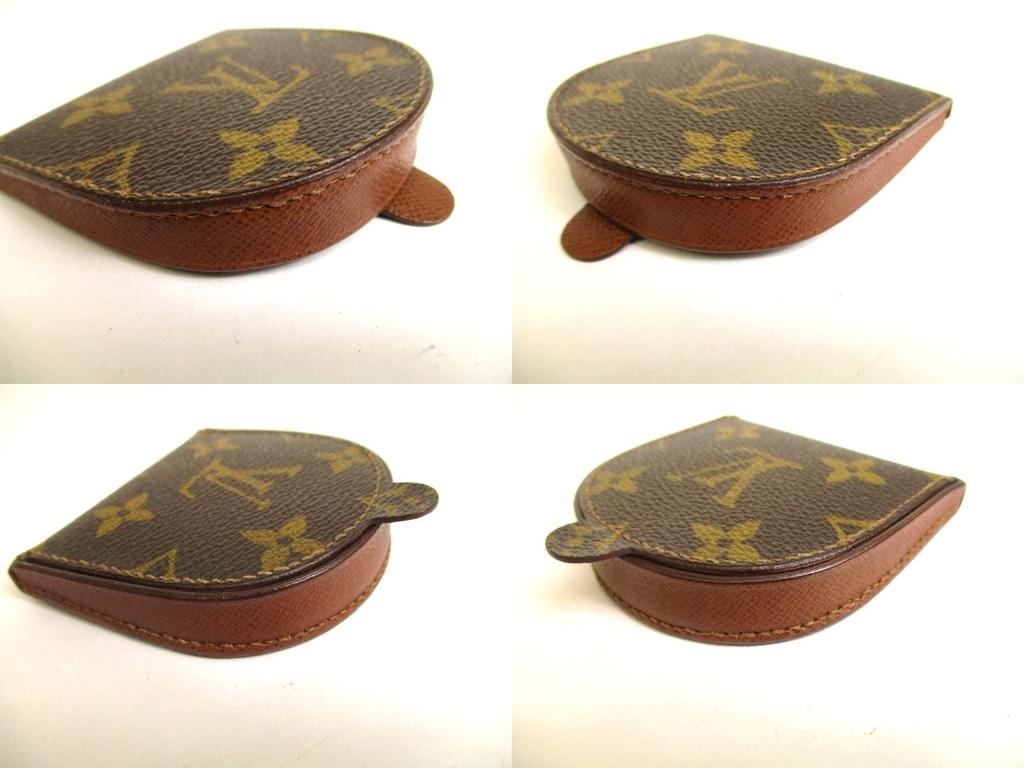 Authentic LOUIS VUITTON Monogram Brown Leather Coin Purse Porto Monnaie Gousset #a901  Refurbished