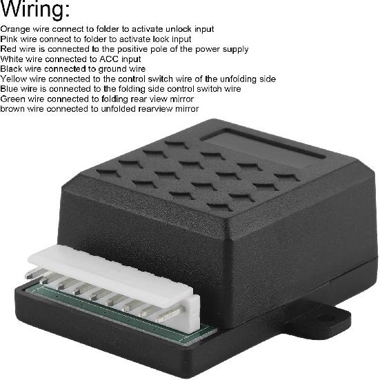 Ymiko Rear View Mirror Folding Module Universal Side Rearview Mirror Auto Fold Unfold Controller Folding Closer Module for 12V Car with Manual Switch