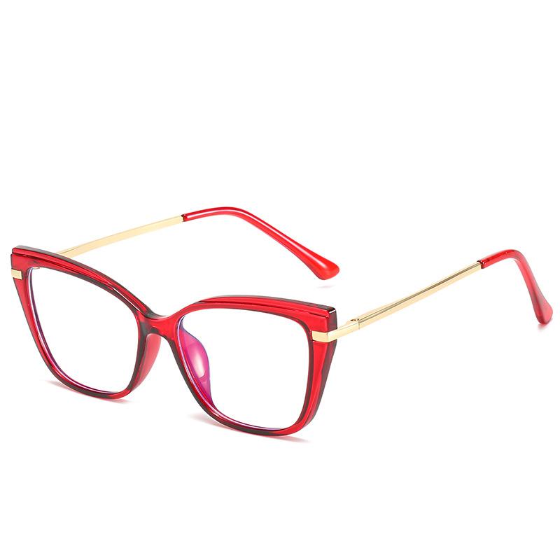 Men'S And Women'S Trendy Glasses Frame Tr90 Personalized Anti-Blue Light Ultra-Light Can Be Equipped With Myopia Flat Glasses