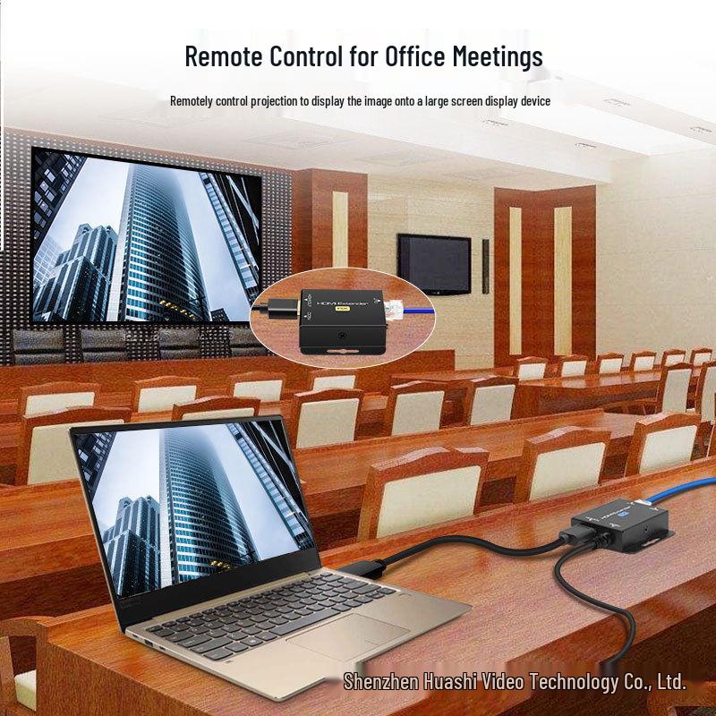 60m HDMI Ethernet Cable Extender 1080P HD Video, Zero Latency, POC Ethernet Transmission