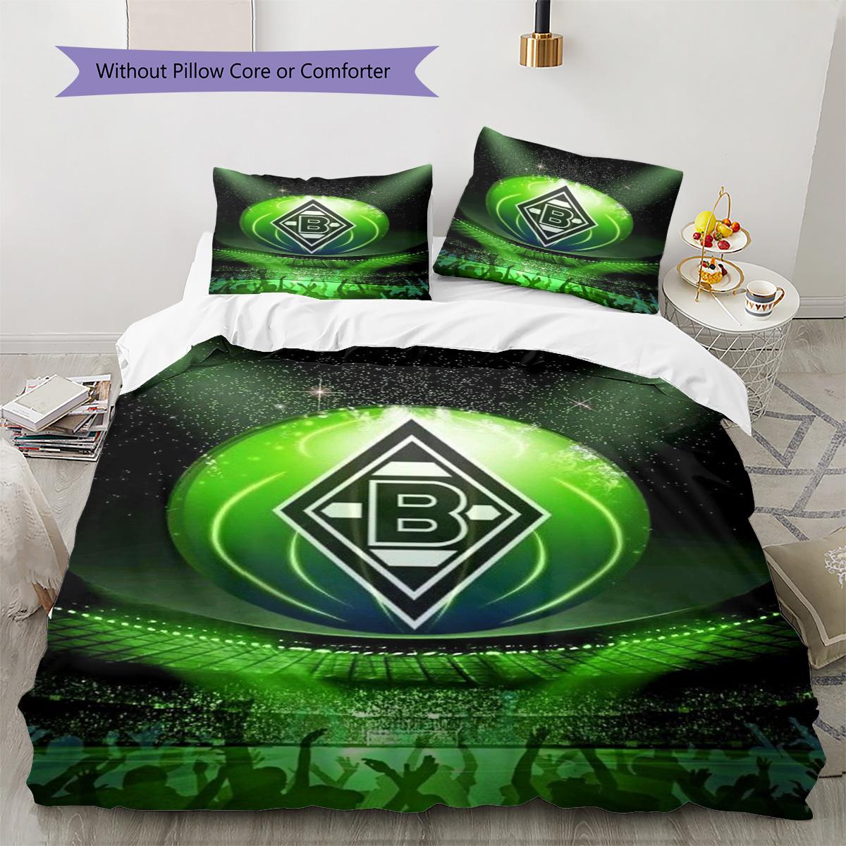 

Borussia Mönchengladbach Pattern Bedding Set Quilt Cover Pillowcase Home Decor Gift (1 * duvet cover + 2 * pillowcase, without core) 135x200cm