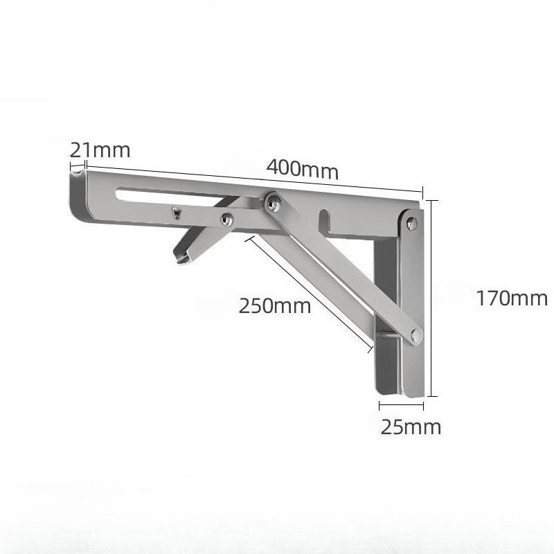 2pack Heavy Duty Foldable Shelf Bracket, DIY L  Stainless Steel Bracket for Workbench Folding Table Hinge