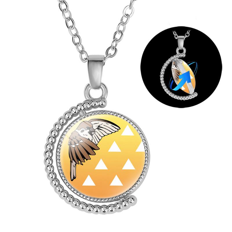 Demon Dualsided Unique Slayer Pendant Necklace For Enthusiasts Anime