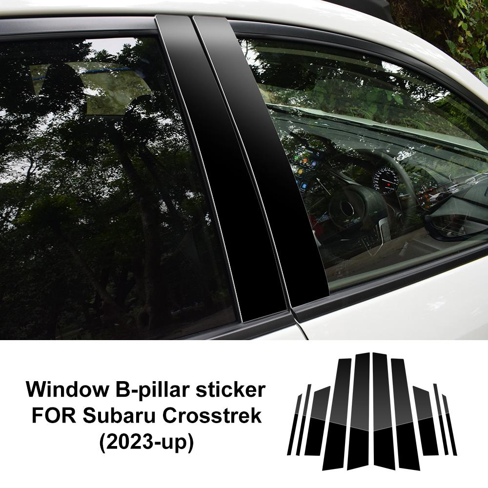 B Pillars For Subaru Subaru Crosstrek 2025 2025 LHD RHD Car Window Door Column B Pillar Post Trim Glossy Carbon Fiber Sticker