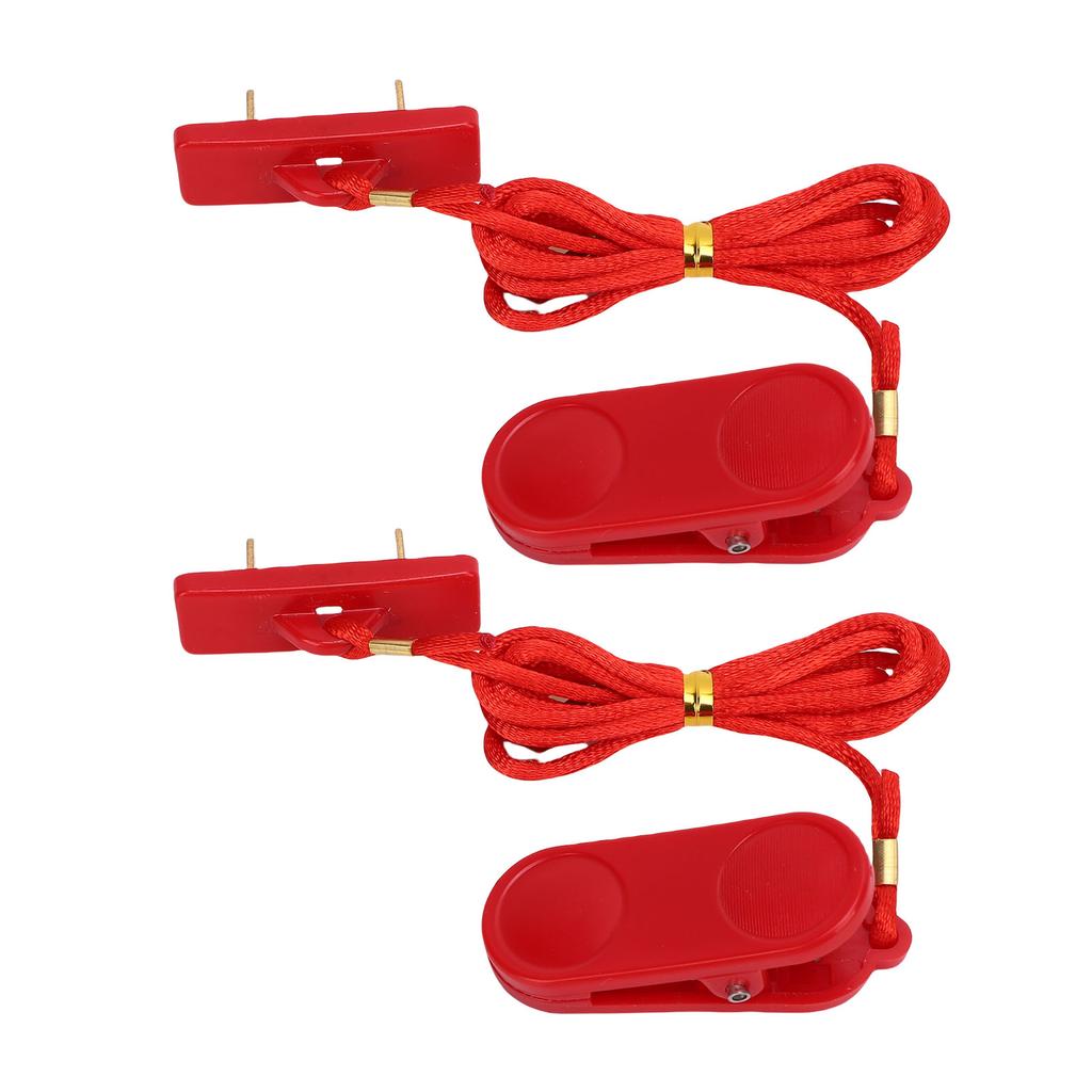 2pcs Treadmill Security Key Universal Rectangular Double Insert Running Machine Emergency Stop Switch for Gym