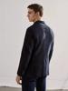 Handmade Formal Party Wear Casual Stylish Men's Dark Blue Soft Suede Leather Blazer