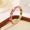 Eingelegtes Emaille Abgetropfte Glasur Armreif Ausgehöhlt Klassisch Cloisonné Armband Retro Elegant Öltröpfchen Armband Party Schmuck