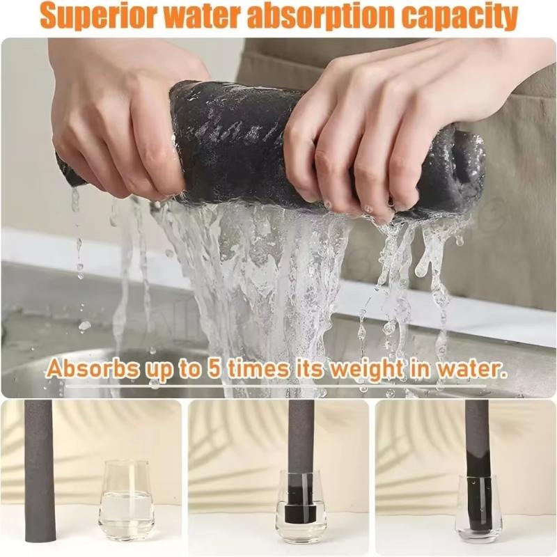 Microfiber Cleaning Cloths Strong Water Absorption Lint Free For Kitchen Car Glass Cleaning