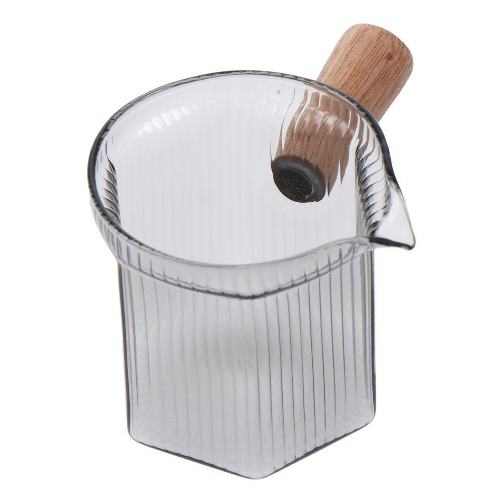 Grauer Milchbecher Glas Messbecher Leicht zu reinigen Espressotasse Milch Espresso Shot