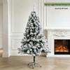 Cross-Border Christmas Iron Base Flocked Tree Decoration Scene Ornament