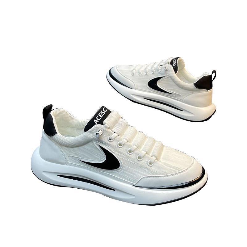 Summer Men's Shoes Comfortable and Lightweight Little White Shoes Men's Platform Sports Fashion Trend Breathable Casual Shoes