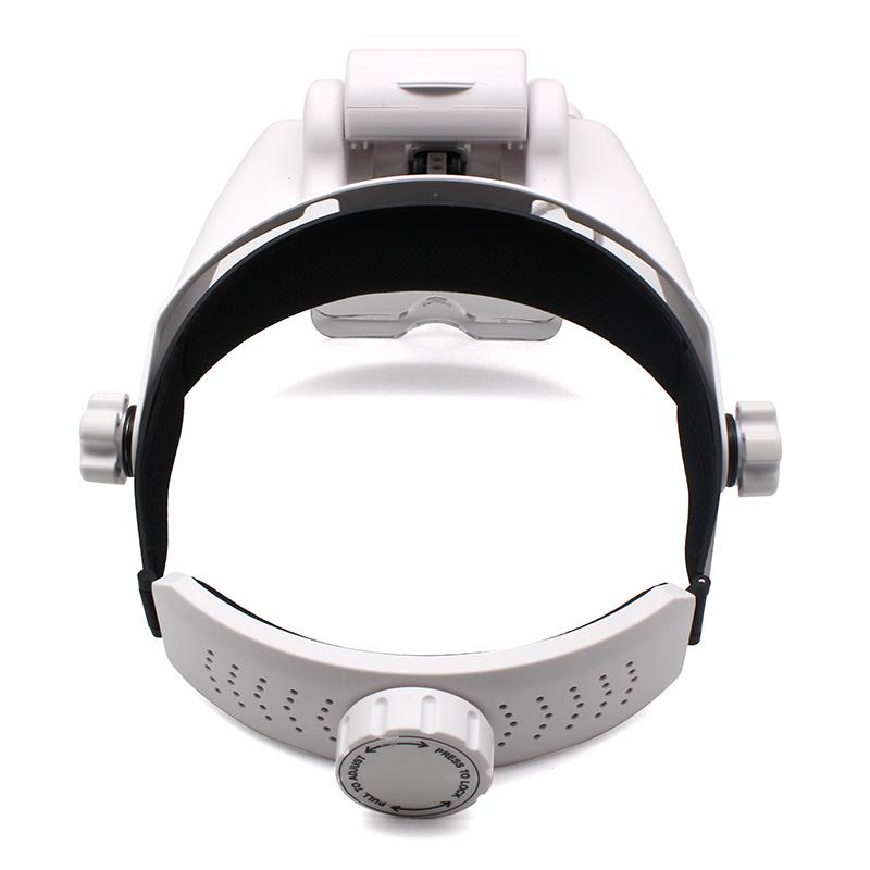 Headband Illuminated Magnifier Rechargeable Repair Solder Magnifying Glasses Interchangeable Lens Third Hand Loupe for Soldering
