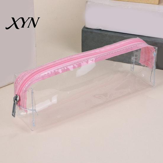 Portable Pen And Ink Holder Clear PVC Pencil Case, Waterproof Stationery Bag for Students, Transparent Tear-resistant Pouch School Exam, Large