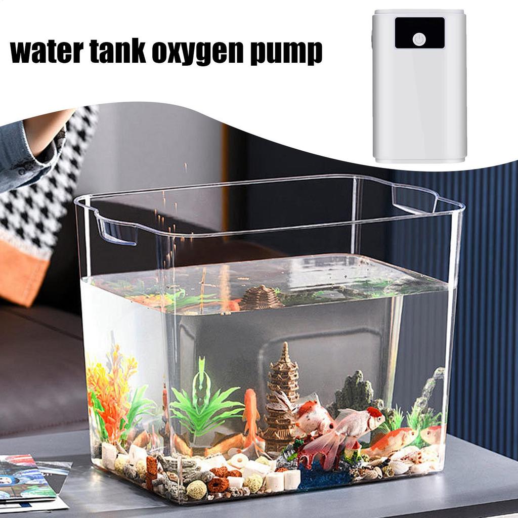 Oxygen Pump For Fish Tank Fish Tank Bubbler Pump Electric Whisper Aerator Rechargeable Bubbler With 59 Inch Hose