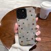 Color Wave Point Gray Leather Silicone Phone Case For iPhone 13 15 16 Pro Max 14 Plus 11 12 Mini X XS XR Soft Matte Full Cover