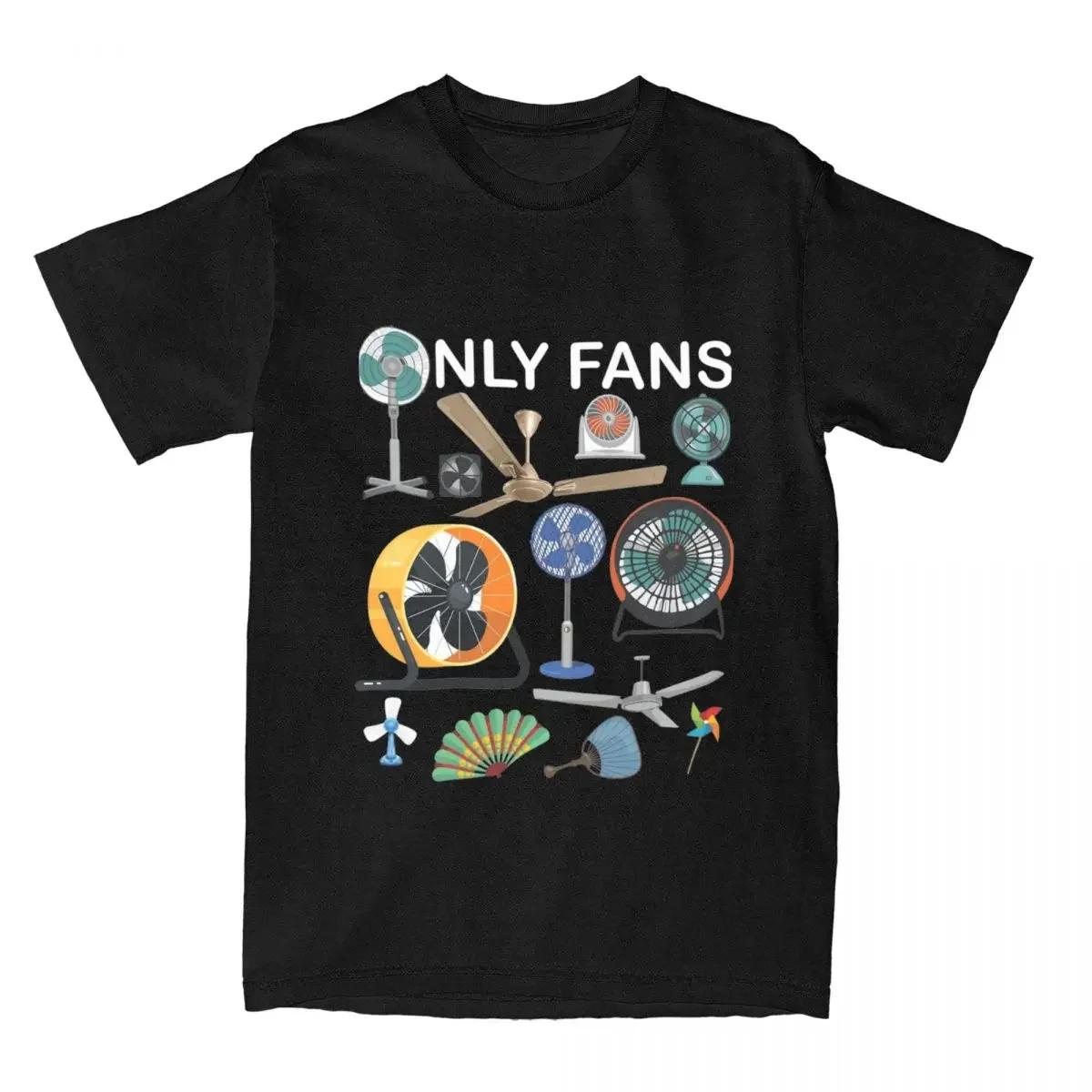 

Fun Art T-shirts Novelty Short-Sleeved Crew Neck T-shirts for Hot Weather Cooling Fan and Air Conditioning Design S