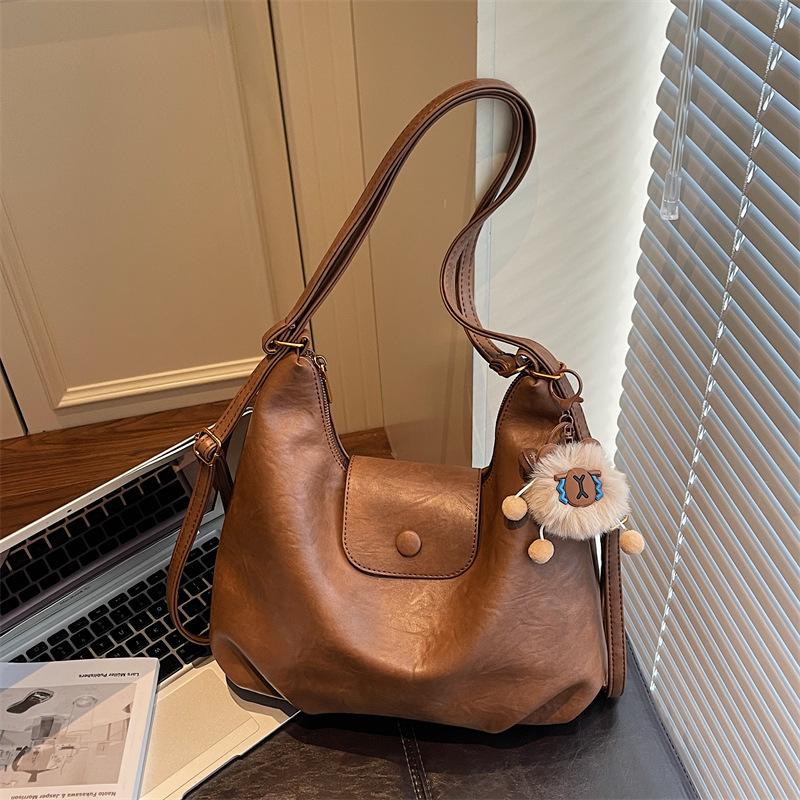 Premium Sense Retro Large-capacity Bag Women's New Casual Commuter Backpack Single Shoulder Tote Bag